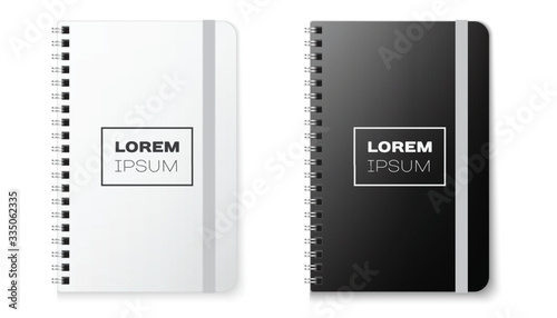 Realistic notebook mock up for your image photo