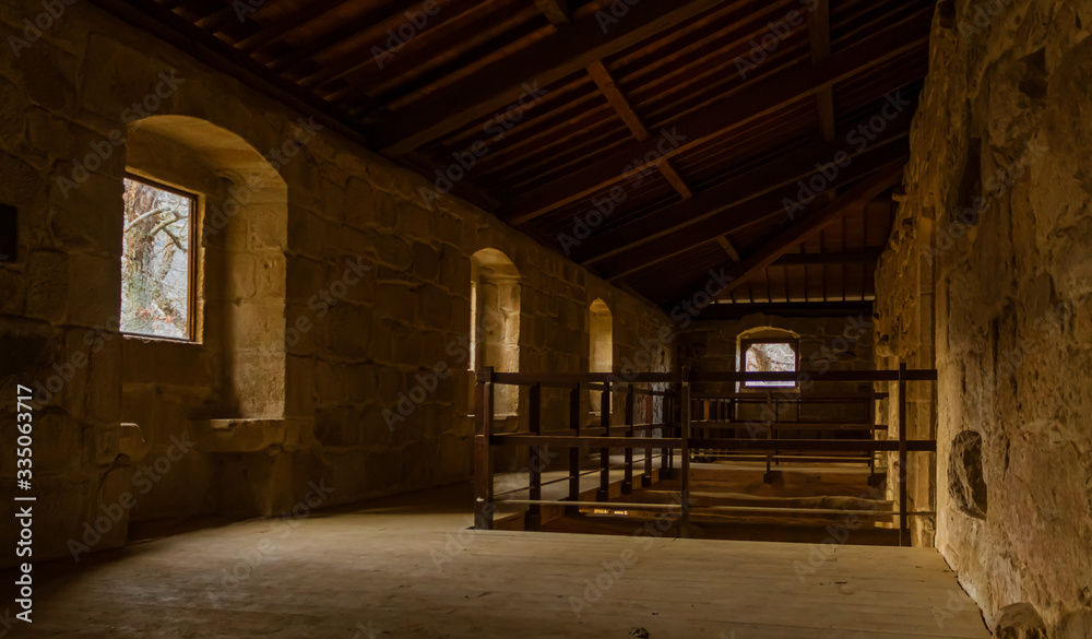 interior of the monastery of Santa Cristina Ribas del Sil
