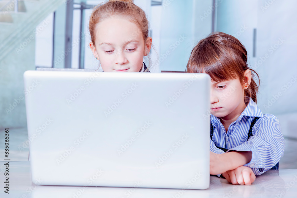 Job and business concept. Portrait of twoo adorable business girls working at the office. Job and business concept. Portrait of twoo adorable business girls working at the office.