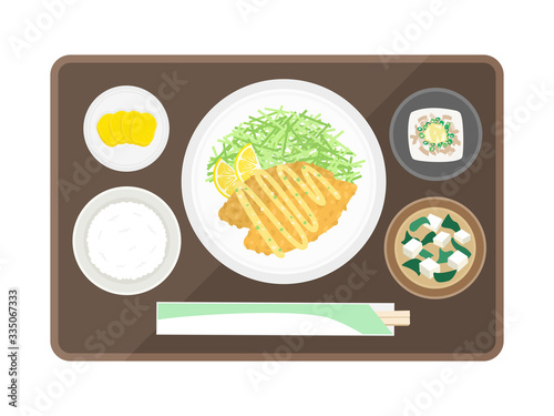白身魚のフライ定食