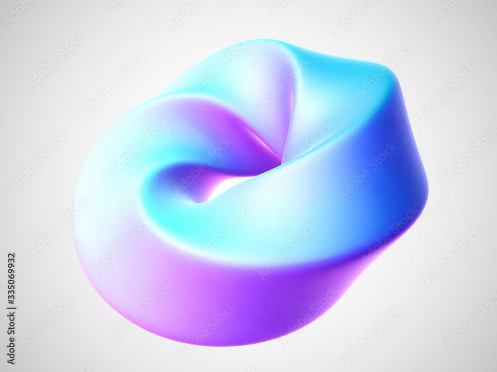 3D torus isolated on white background. 3D torus isolated on white background.