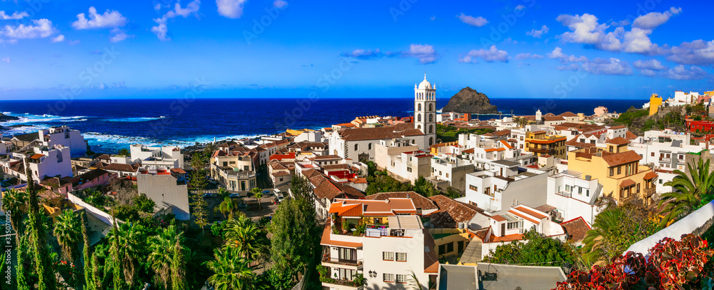 Tenerife island travel - coastal colonial town Garachico. Canary islands of Spain