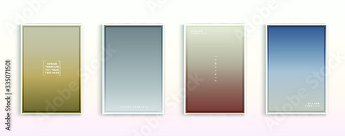 Minimal modern cover design. Dynamic colorful gradients. Future geometric patterns. Blue, pink, yellow, green, orange, purple placard poster template.