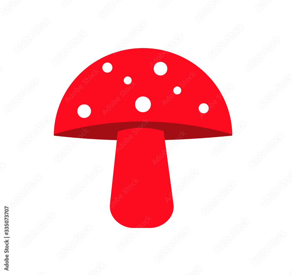 Agaric mushroom vector icon illustration on white background Agaric mushroom vector icon illustration on white background