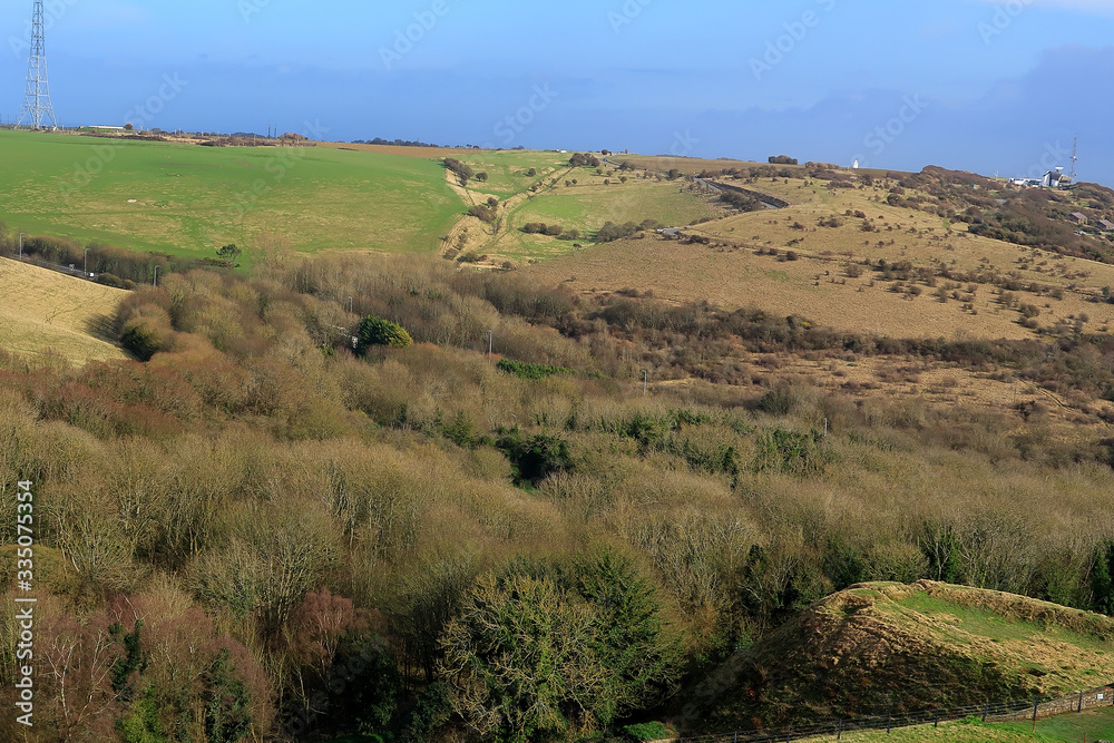 A  view of the Fields overlooking the White Cliffs of Dover