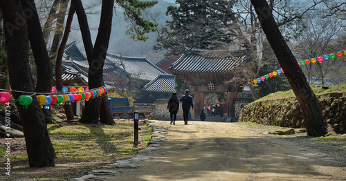 Songgwangsa is a zen buddhism temple located in South Jeolla Province on the Korean Peninsula. Founded in 867 it fell into disuse but was re-established in 1190 by Seon master Jinul. 04-08-2017 photo