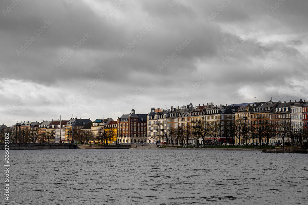 Copenhagen buildings at the lake