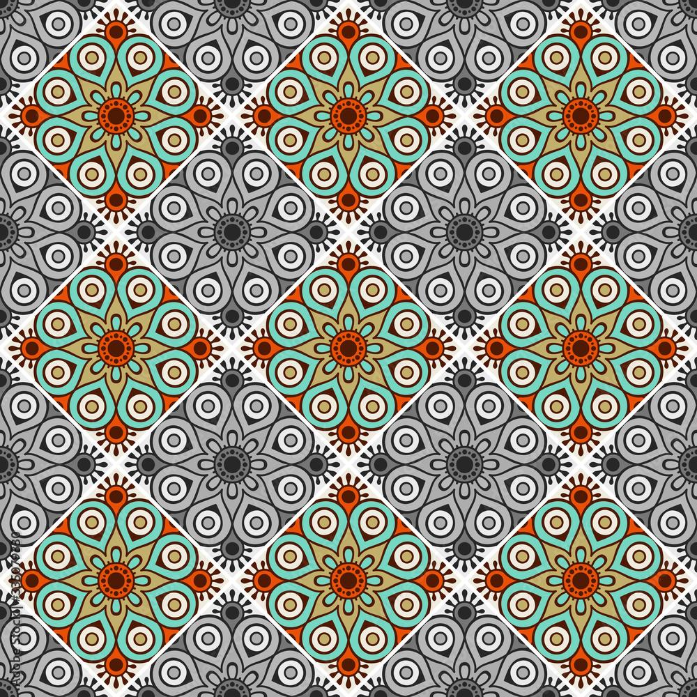 Fototapeta premium Seamless pattern. Vintage decorative elements