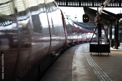 Canvas Print Empty train station