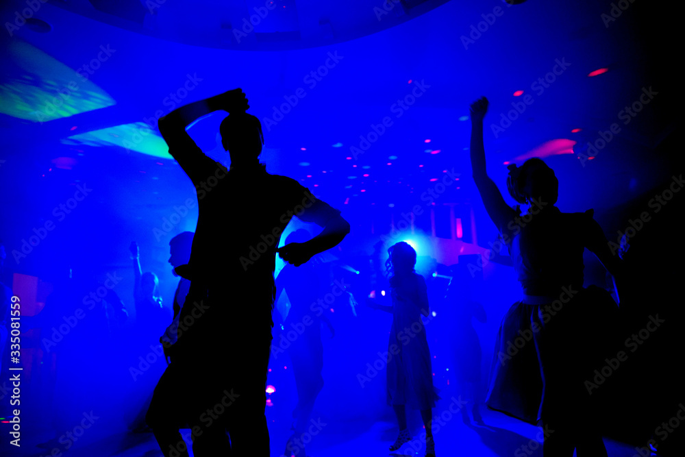 Party people silhouette that are dancing