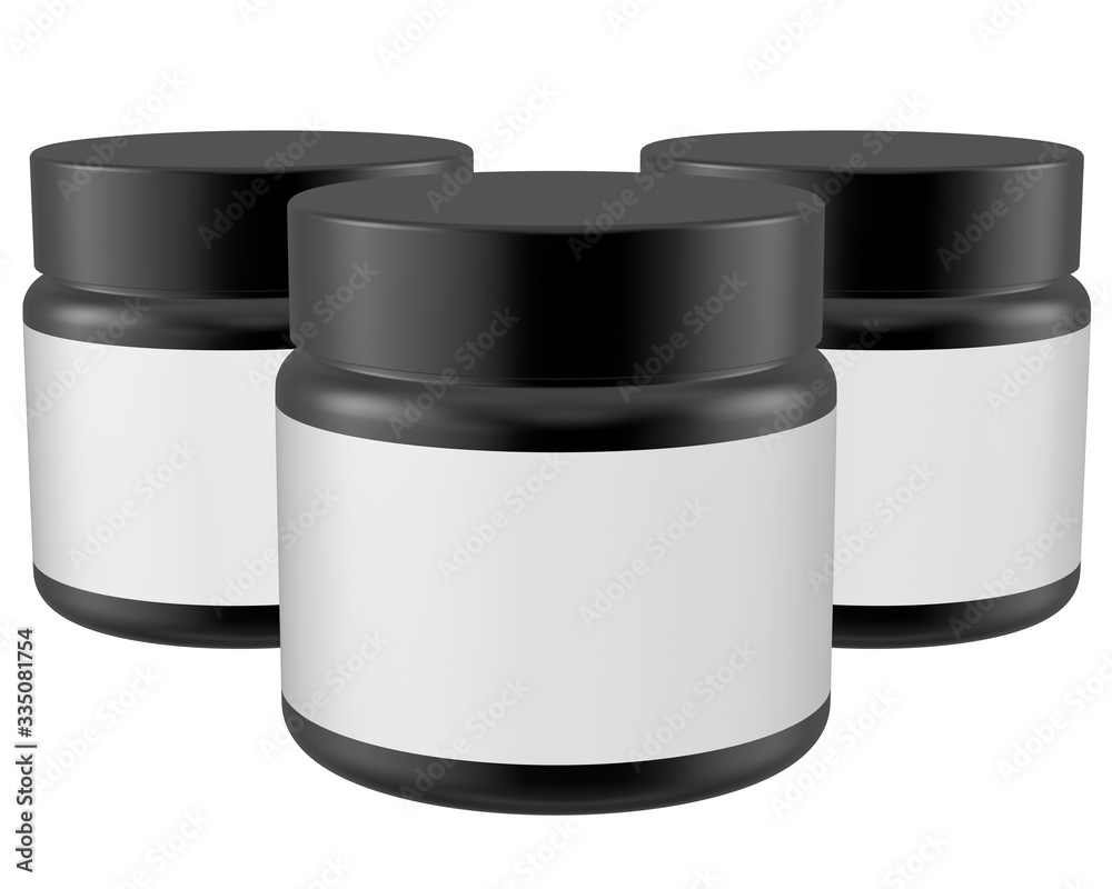 Realistic 3D Jar Mock Up Template on White Background.3D Rendering
Realistic 3D Jar Mock Up Template on White Background.3D Rendering