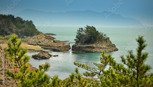 Seascape in Goseong County (Goseong-gun), South Gyeongsang Province, South Korea.