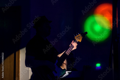 Silhouette of a guitarist