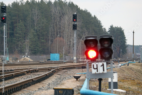 railway red traffic light