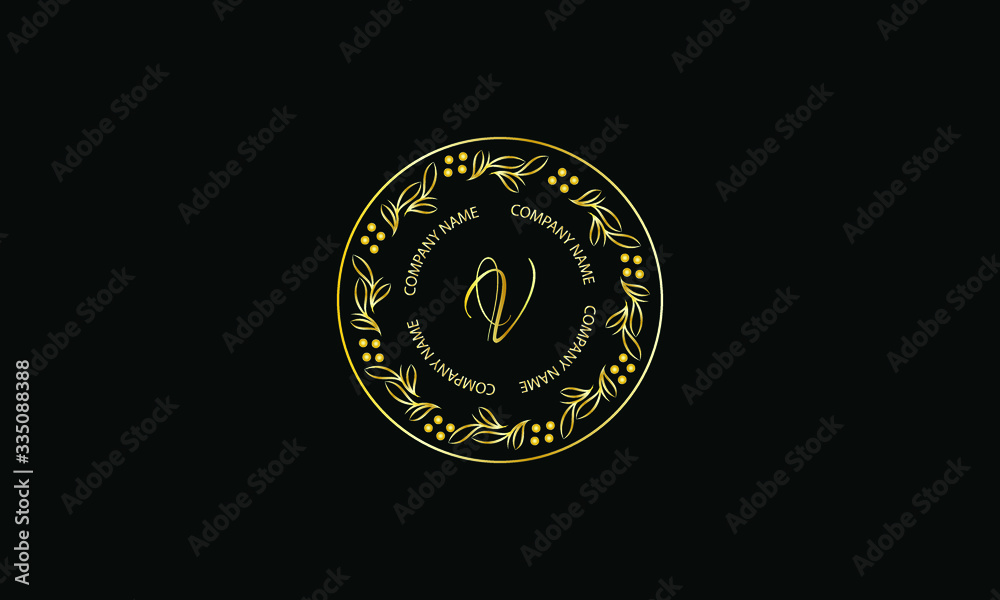 Elegant round shape monogram with letter V. Exquisite calligraphic logo design business sign, restaurant, royalty, boutique, cafe, hotel. Elegant round shape monogram with letter V. Exquisite calligraphic logo design business sign, restaurant, royalty, boutique, cafe, hotel.