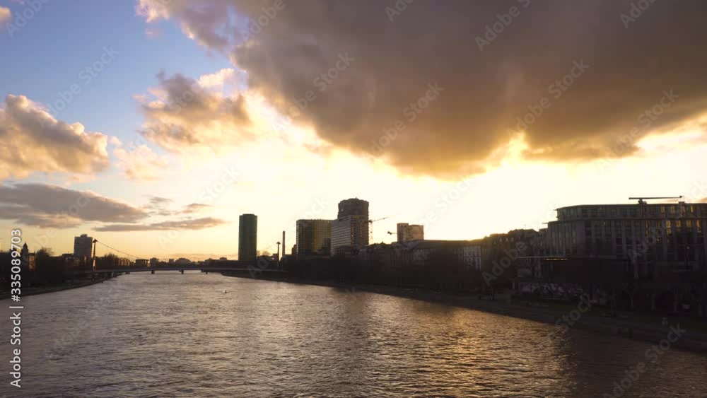 Sunset over a river Sunset over a river