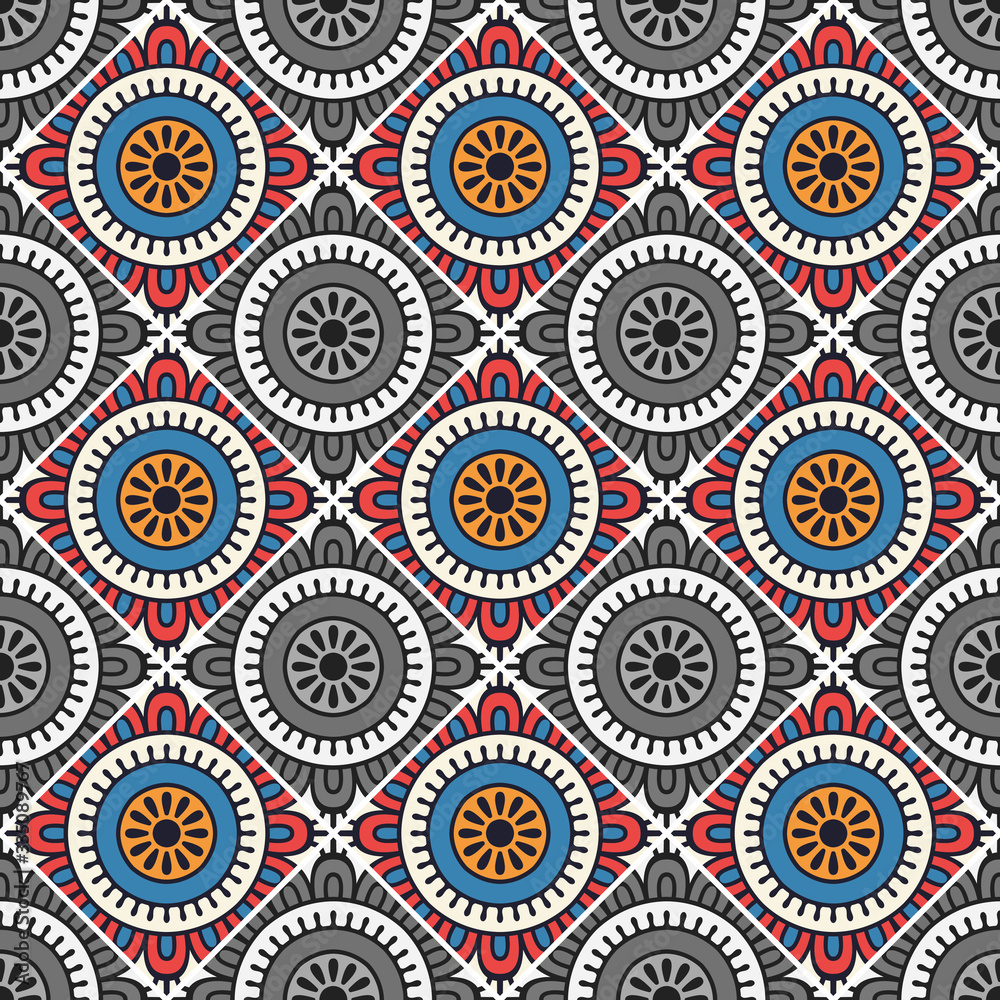 Fototapeta premium Seamless pattern. Vintage decorative elements