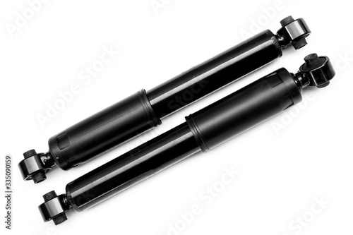 shock absorbers on a white background