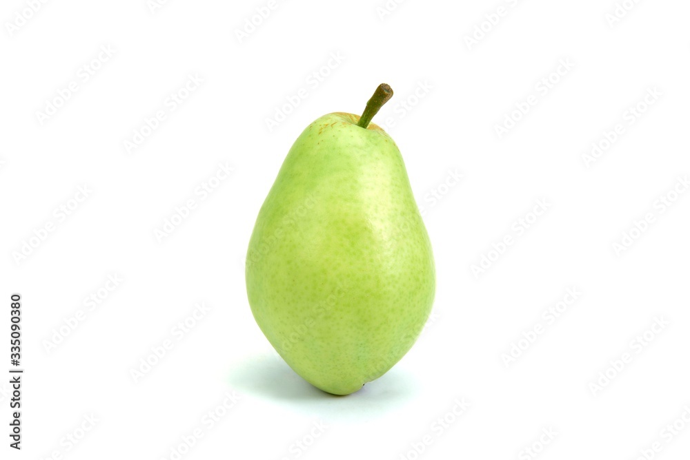 green pear isolated at white background green pear isolated at white background