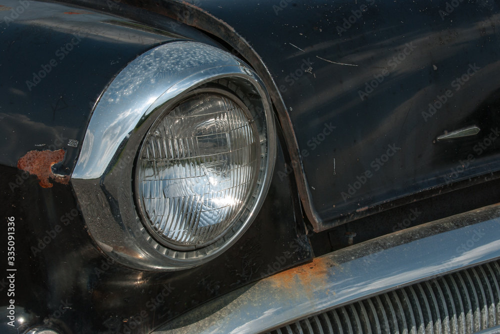 vintage car headlight