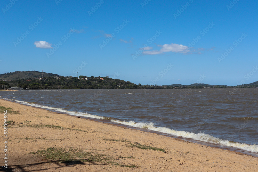 Ipanema beach on the shores of Lake Guaíba in the south of Porto Alegre.