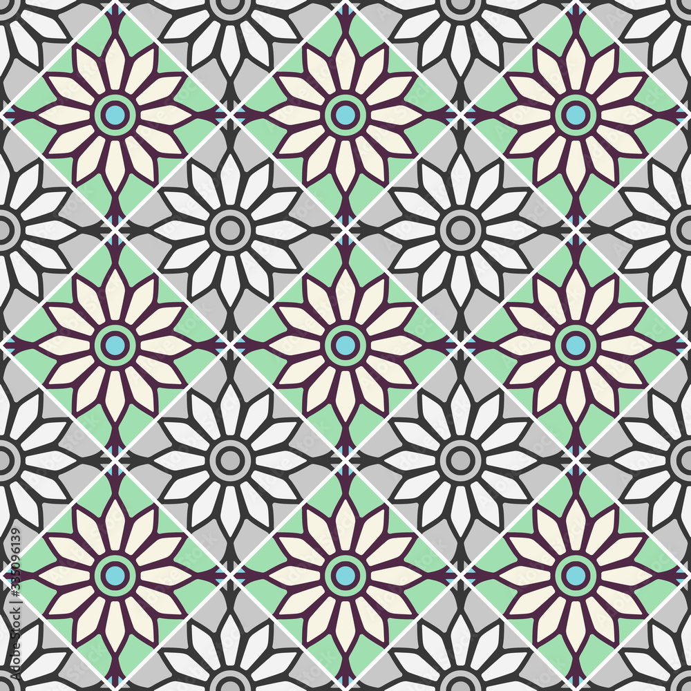 Fototapeta premium Seamless pattern. Vintage decorative elements