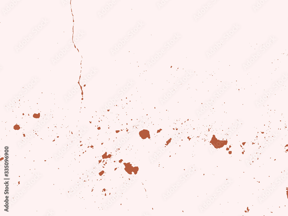 Fototapeta premium Vector damaged wall background pattern. Distressed grunge overlay texture in brown.