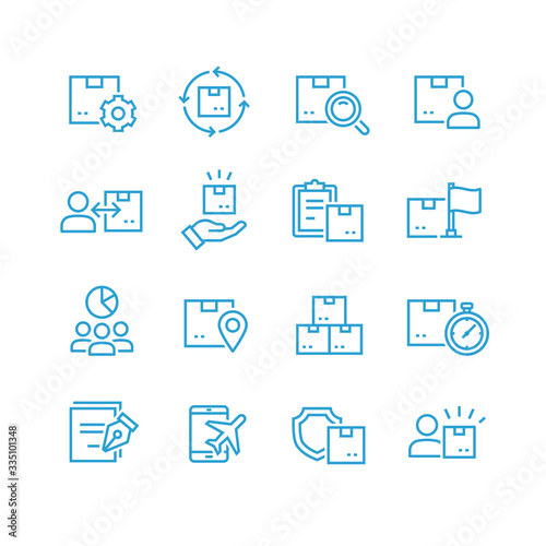  icons set of logistics and transportation