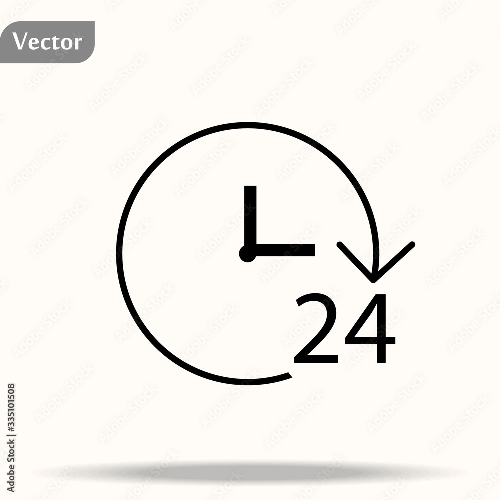 24 hours customer service sign icons, vector illustration. Flat design style eps10 24 hours customer service sign icons, vector illustration. Flat design style eps10