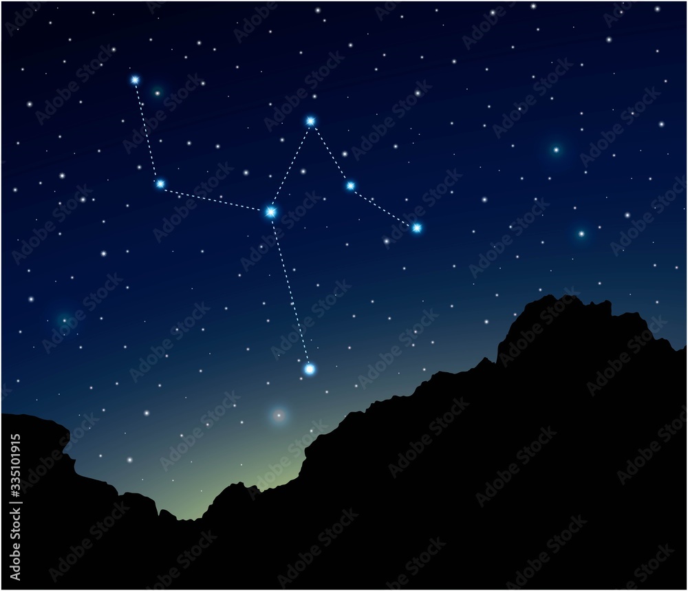 Constellation camelopardalis in deep space Constellation camelopardalis in deep space