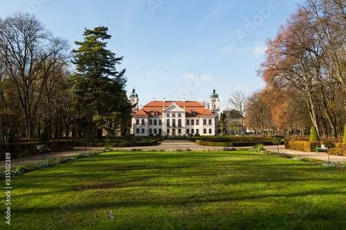 Zamoyski Palace in Kozlowka. Rococo and neoclassical palace complex located in Kozlowka near Lublin, eastern Poland