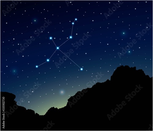 Constellation Cygnis in deep space