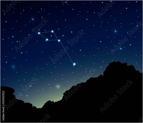 Constellation Dolphin in deep space