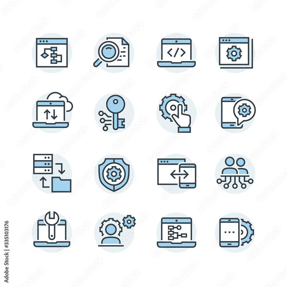 icons set of search engine optimisation
