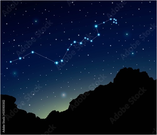 Constellation Hydra in deep space