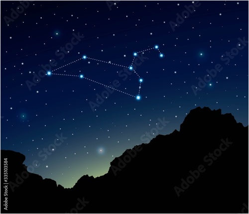 Constellation Leo in deep space