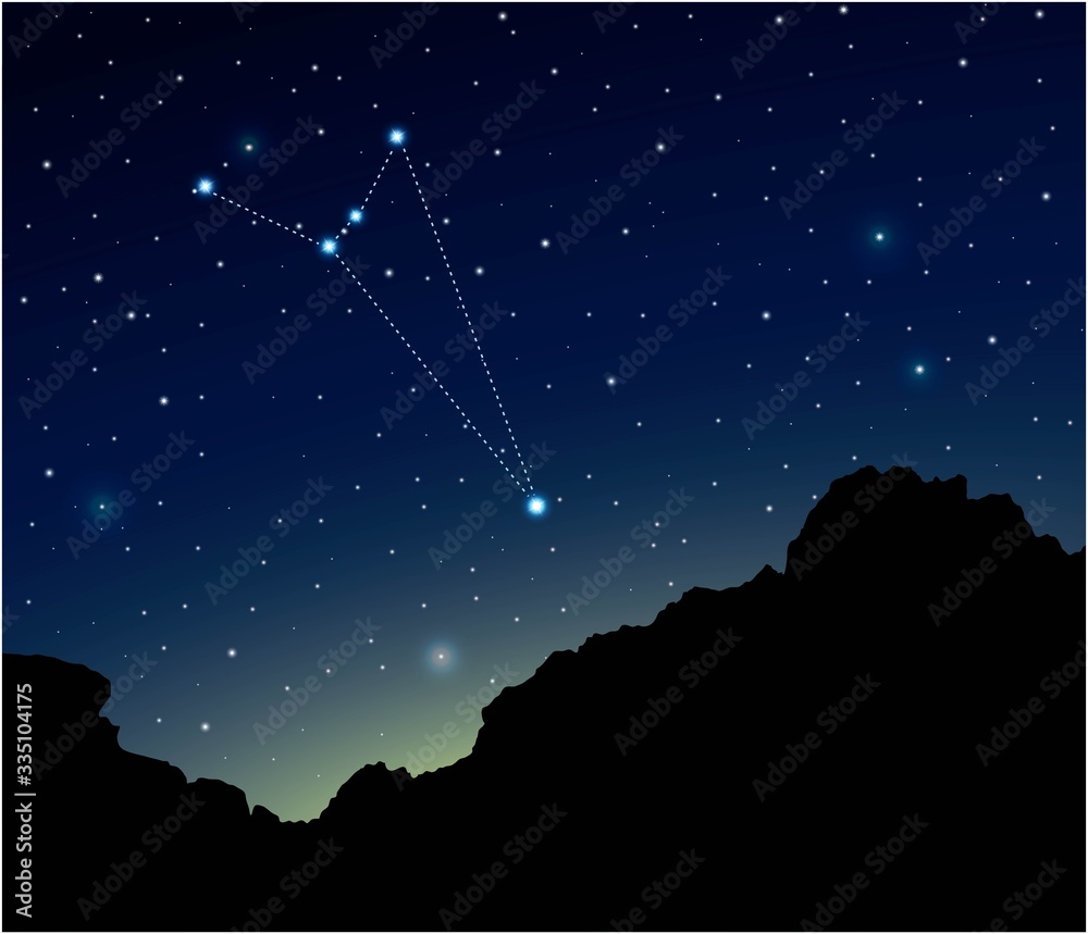 Constellation Octans in deep space Constellation Octans in deep space