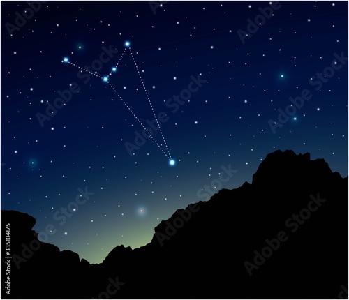 Constellation Octans in deep space