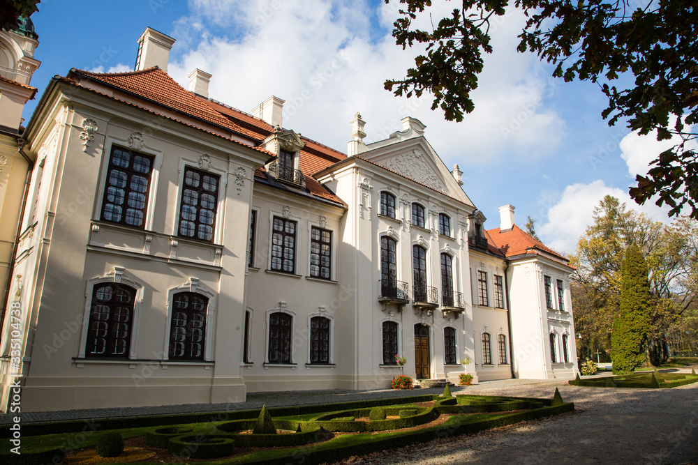 Zamoyski Palace in Kozlowka. Rococo and neoclassical palace complex located in Kozlowka near Lublin, eastern Poland