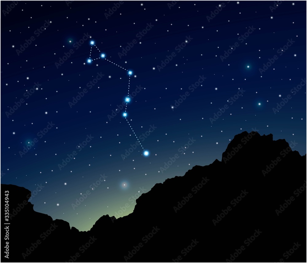 Constellation Serpens in deep space