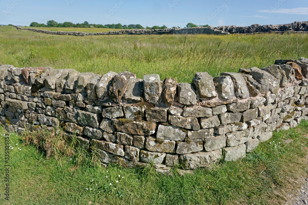 Hadrian’s Wall, also called Roman Wall or Picts’ Wall, is a UNESCO World Heritage Site. This portion is near Brampton in northern England.