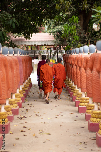 A beautiful view of buddhist temple at Siem Reap, Cambodia.