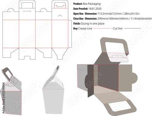 Box Packaging template die cut vector