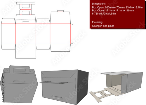 Carrier for many products die cut vector photo