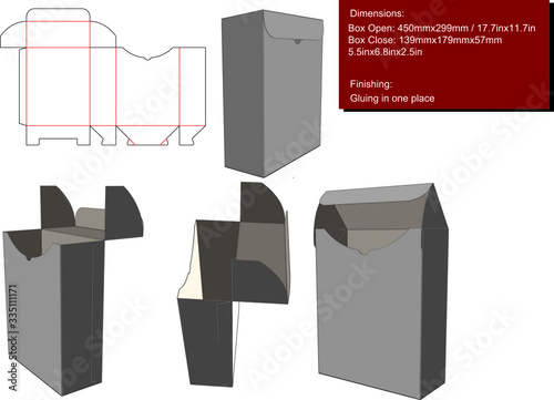 Dispensers for many products die cut vector