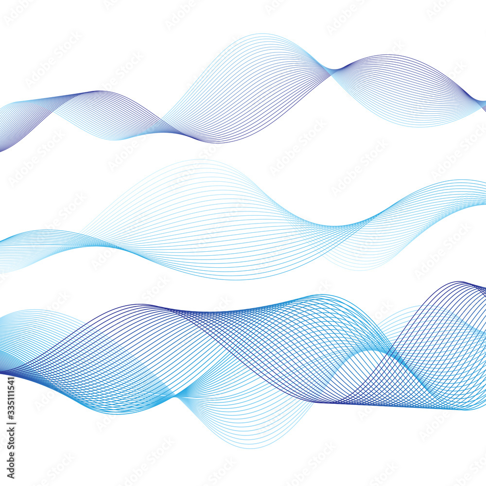 Vector beautiful linear color waves