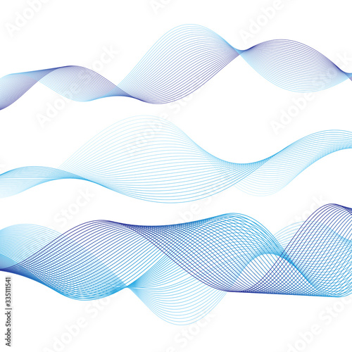 Vector beautiful linear color waves