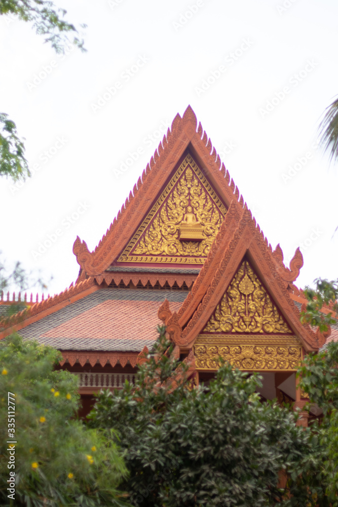 A beautiful view of buddhist temple at Siem Reap, Cambodia.