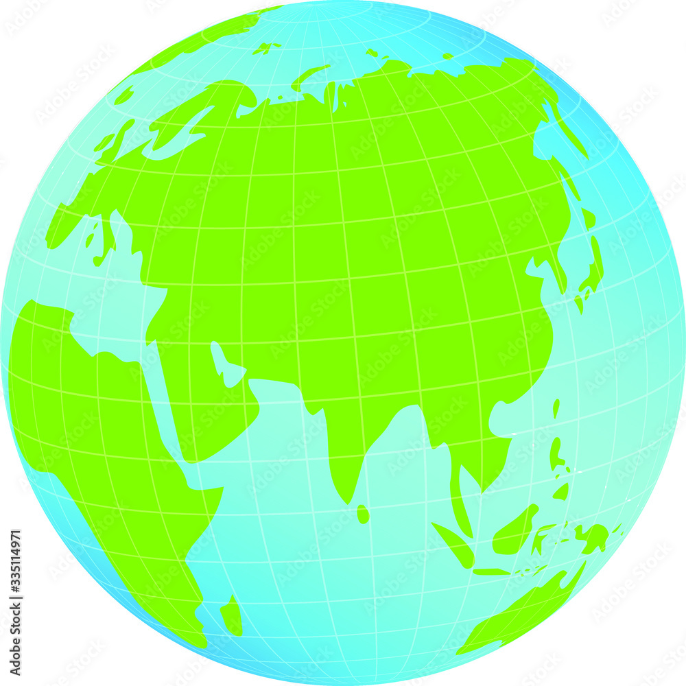 Obraz premium Illustration of earth, with white background vector