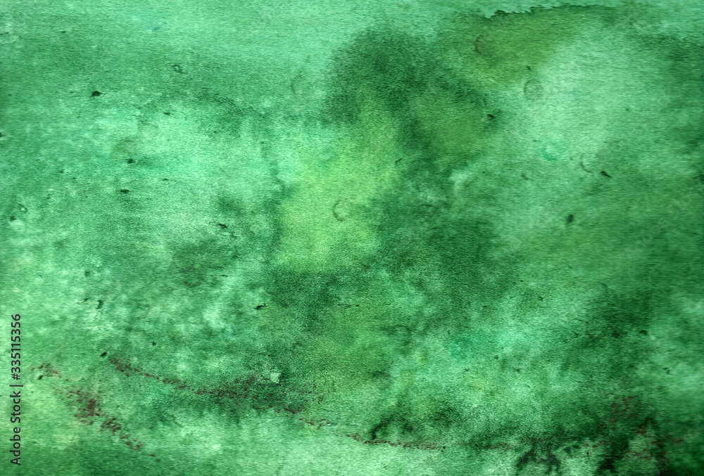 green watercolor background horizontal texture